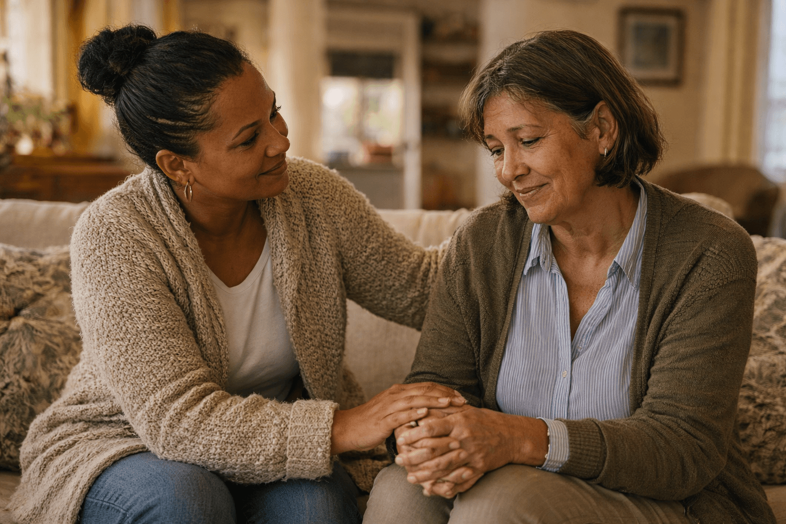Support-with-dignity moment for Helpmekaar members.